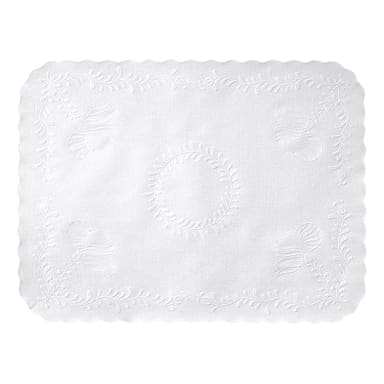 Hoffmaster TC8704472 White 19 x 14 in. Anniversary Traymat - 1000 / CS