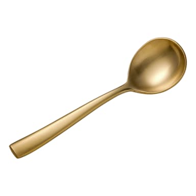 Bon Chef S3001GM Manhattan Gold 6-3/8" Bouillon Spoon - Dozen