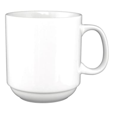 Int'l Tableware 9696W Torino Euro White Stak 11 ounce Mug