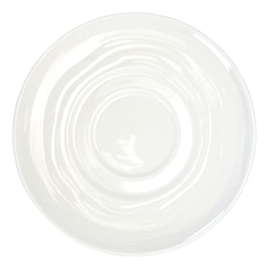 Int'l Tableware WA-2 Wave Bright White Dbl Well 6 in. Saucer