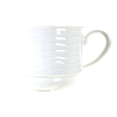 Int'l Tableware WA-23 Wave Bright White Stak 9 ounce Cup
