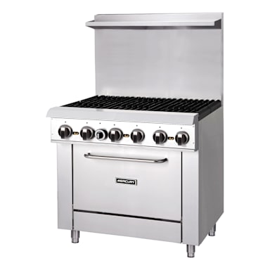 Mercury M36S-6M-H S/S 6-Burner 36" Gas Range