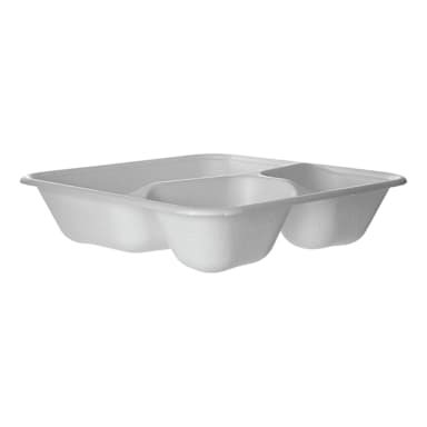 Eco Products EP-SCS93NFA 9" Square 3-Cmpt Container