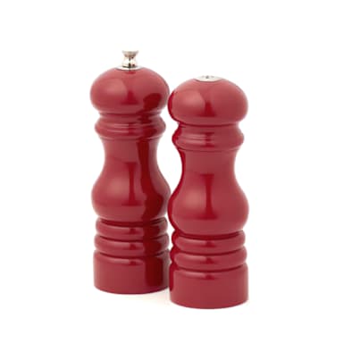 American Metalcraft PMSR62 Red Wood 6" Peppermill/Salt Shaker Set