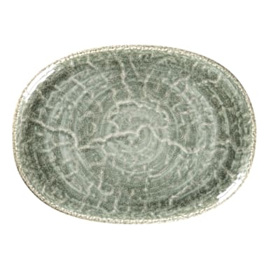 RAK Porcelain KSOP28SG Krush Sage 11 x 8" Oval Platter - 6 / CS
