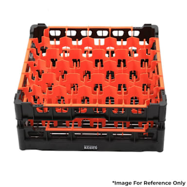 Fortessa GR25-L-230H Blue 25-Compartment Glass Rack w/ L Extender