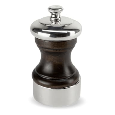 Peugeot 19587 Palace Polished Wood/Silver 4" Salt Mill