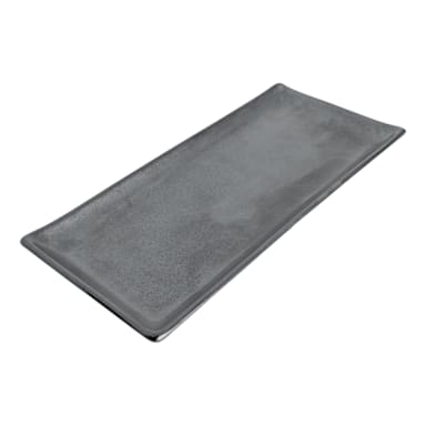 Korin PLY-G5928-TK Tessa Gun Metal Black 11" x 4.75" Plate