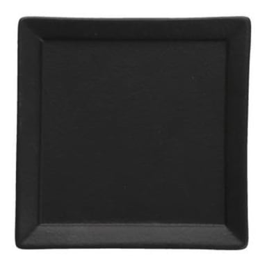 Fortessa 3300.13BK Black Paleo Flint Square 5.25" Plate