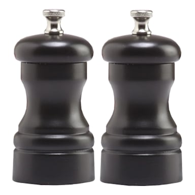 Chef Specialties 04502 Black Capstan 4" Pepper Mill/Salt Mill Set