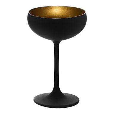 Stolzle Z2730008EL096 Glisten Blk/Gold 8 oz Champagne Saucer