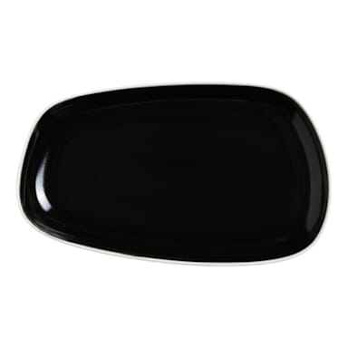 Steelite 12050641 Nyx Black 11-1/2" Oval Tray - 6 / CS