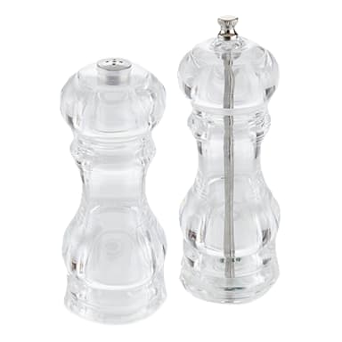 American Metalcraft PMSA62 Acrylic 6" Peppermill/Salt Shaker Set