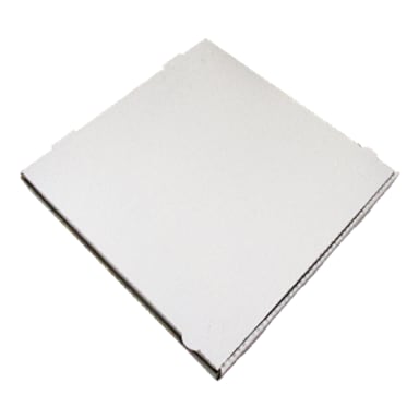 Darling Foodservice White B Flute Plain 18" Pizza Box