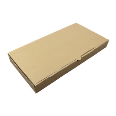 Darling Foodservice Kraft Plain 14 x 7 x 1.5 Flatbread Box