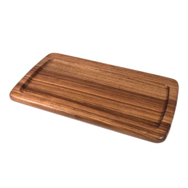 On The Table 122DK Dark Acacia Wood 14" x 8" Serving Board