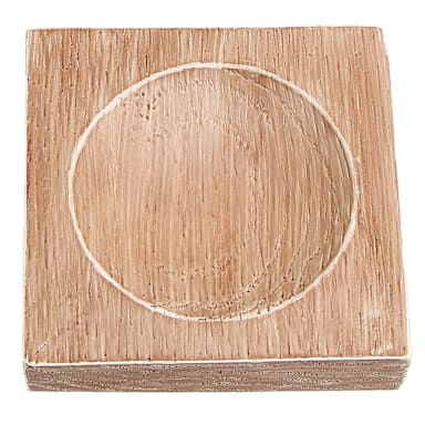 Darling Foodservice Wood Finish Resin 4.3"Sq Soap Dish