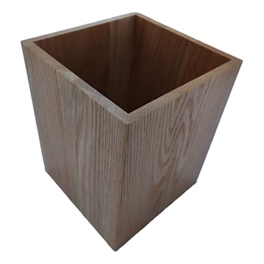Darling Foodservice Wood 7.8"Sq x 9.8" Wastebasket - 6 / BX