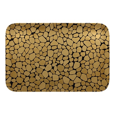 RAK Porcelain PBAURPW33 Opulence Pebbles Gold 13 x 8.63 Plate - 6 / CS