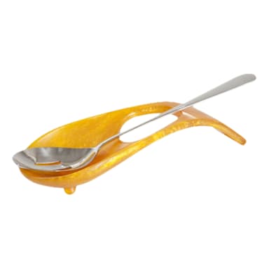 Steelite KMK2804TGP Tangerine 10-1/2 x 4-1/4 x 2" Spoon Rest