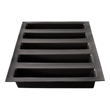 Demarle FP-02249 5 Cavity Long Cake Half Size Flexipan
