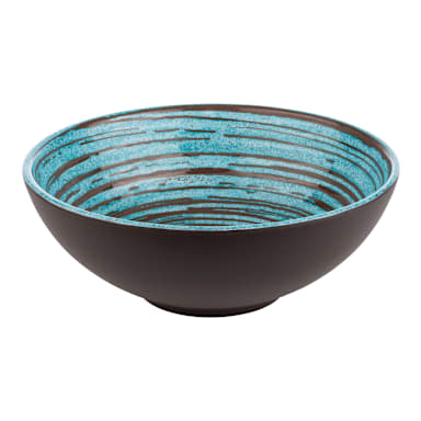 APS Germany APS 85208 Brown/Blue 60 ounce Melamine Bowl - 6 / CS