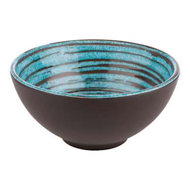 APS Germany APS 85205 Brown/Blue 16 ounce Melamine Bowl - 8 / CS