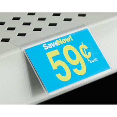 Darling Foodservice Bendable Clear 1.25 x 2 in Label Holder