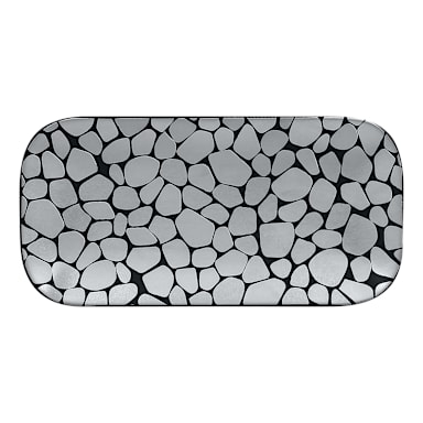 RAK Porcelain CBAURPM22 Cobbles Silver 8.65 x 4.35 in. Plate