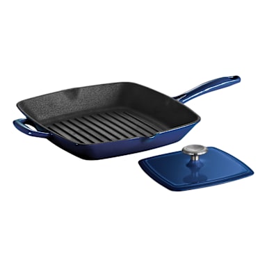 Darling Foodservice Coated Cast Iron 11" Square Grill Pan