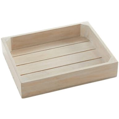 American Metalcraft MWS1210 Sun Bleached Wood 12.4 x 10.25 x 2.5 Crate