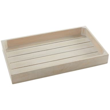 American Metalcraft MWS2012 Sun Bleached Wood 20.75 x 12.6 x 2.5 Crate