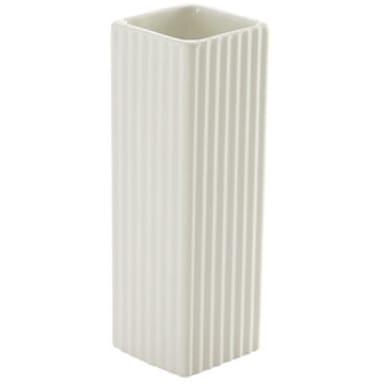 American Metalcraft BVSC5 White Ceramic Fluted 5.25" Bud Vase