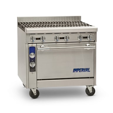 Imperial Range IHR-6 S/S 6-Burner Heavy Duty 36"W Gas Range