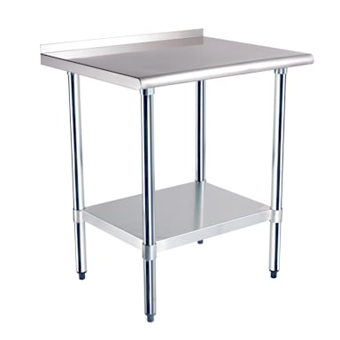 Darling Foodservice 18G S/S 24 x 30" Work Table w/ 2" Upturn
