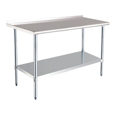 Darling Foodservice 18G S/S 24 x 60" Work Table w/ 2" Upturn