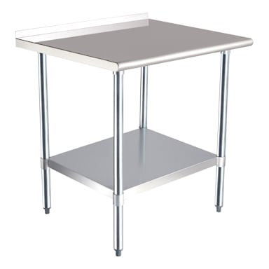 Darling Foodservice 18G S/S 30 x 30" Work Table w/ 2" Upturn