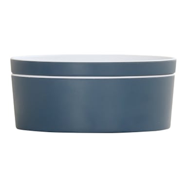 Cal-Mil 24128-7-111 Stone Blue Melamine 7" Bento Box - 3 / CS