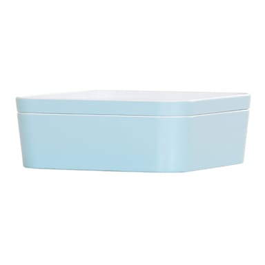 Cal-Mil 24130-8-127 Ocean Blue Melamine 8-1/4 in Sq Bento Box - 3 / CS