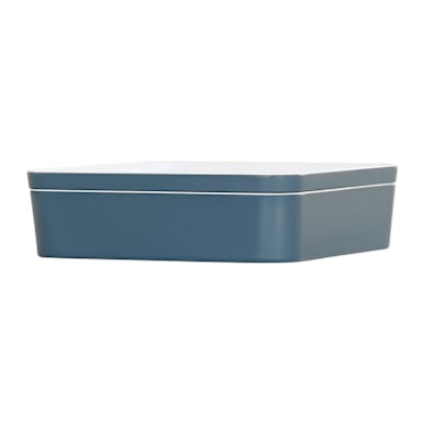 Cal-Mil 24131-10-111 Stone Blue Melamine 10.5 in Sq Bento Box - 3 / CS