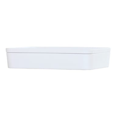 Cal-Mil 24132-1410-15 Wht Melamine 14 x 10-1/2 x 3 Bento Box - 3 / CS