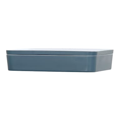 Cal-Mil 24132-1410-111 Stone Blue Melamine 14 x 10-1/2 Bento Box
