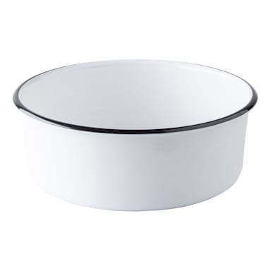 TableCraft 12164 Canteen White/Black 4.25 quart Bowl - 8 / CS