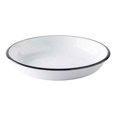 TableCraft 12081 Canteen White/Black 24 ounce Coupe Bowl