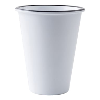 TableCraft 12167 Canteen White/Black 16 ounce Tumbler