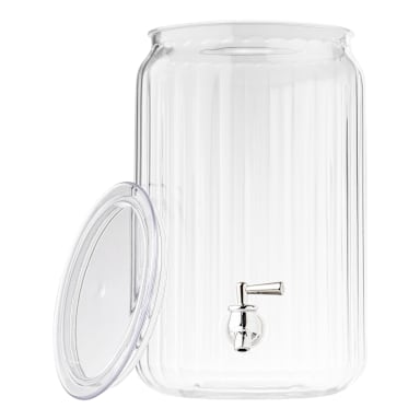 TableCraft 12295 Acrylic Fluted 2 Gallon Beverage Dispenser