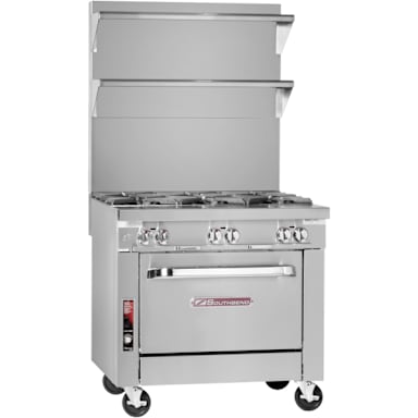 Southbend P36A-BBB S/S 6-Burner 36" Heavy Duty Gas Range