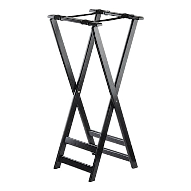 Tablecraft 11520 Black Rubberwood 18 x 17 x 38"H Tray Stand