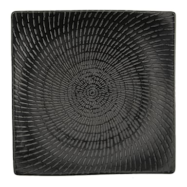 1880 Hospitality L6250000123S Urban Black 7 in. Square Plate