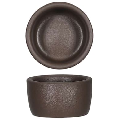 Tuxton China VNX-0203 Zion Matte Brown 2 ounce Pipkin